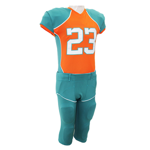 Ensemble d'uniformes de football américain sublimés sur mesure, vêtements de sport en polyester, logo imprimé, kit de maillot d'équipe - Product Image 6