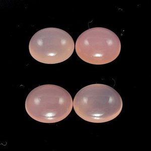 12mm 14mm naturel rose calcédoine ovale dos plat calibré taille Cabochon en gros pierre Semi précieuse en vrac pour la fabrication de bijoux - Product Image 1
