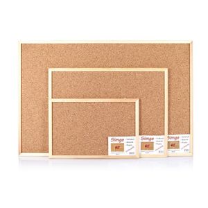 Tablero de corcho con marco de madera de alta calidad para oficina y escuela para pantallas Simge de boletín y aviso - Product Image 1
