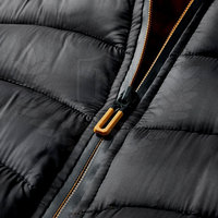 Chaqueta Acolchada con Capucha, Mangas Desmontables, Diseño a Cuadros, Cierre de Cremallera, Transpirable, Tallas Grandes, Personalizable, Resistente al Viento, Antibacteriana y con Protección UV