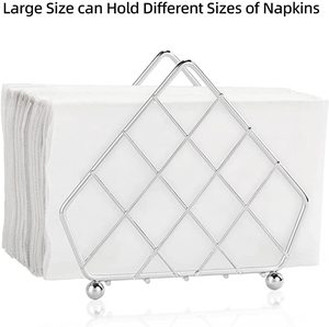Porte-serviettes en métal en acier inoxydable avec un design élégant Parfait pour une utilisation de table lors des mariages Ustensiles de cuisine maison - Product Image 5