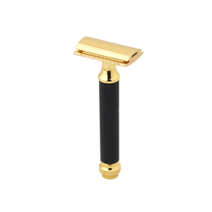 Double <b>Edge</b> Stainless Steel Single Blade Safety Razor with Brass Handle for Men Made in Gujarat - Product Image 1