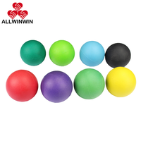 ALLWINWIN LMB08 Balle de massage Lacrosse - Caoutchouc 6,3 cm Lisse Rebondissante Points de pression Fasciite plantaire