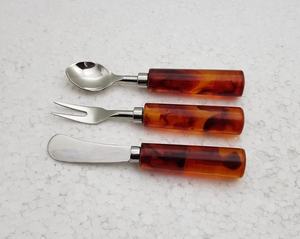 Ensemble de trois fromages en acier inoxydable, avec manche en bois, pour fromage - Product Image 5