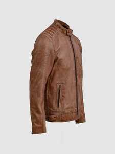 Men's Leather Jacket for Biker <b>Distressed</b> Genuine Lambskin <b>Top</b> Quality Material / Wholesale Price Jacket - Product Image 6