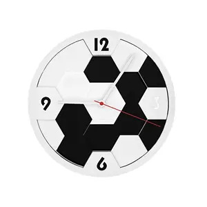 Ultimo design orologio da parete a forma di ottagono bianco e nero orologio da parete in legno artigianale di alta qualità decorazioni per interni uso Home Office