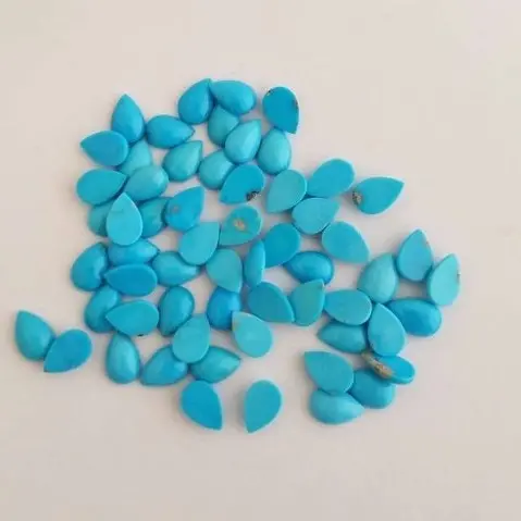 2x3mm Natural Sleeping Beauty Turquoise Smooth Pear Wholesale Cabochon Manufacturer Buy Bulk Closeout Deal at Best Factory Price