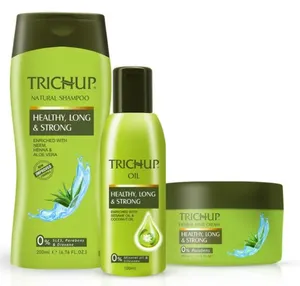 Trichup здоровые длинный и прочный масляный шампунь и крем, обогащенный алоэ вера и нима обеспечивает питательные вещества для ухода за волосами