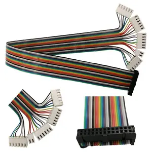 Doppel band kabel ph 2.0mm 2*2 3 4 5 6 7 8 9 13 PIN JST kabelbaum zu IDC regenbogen kabel