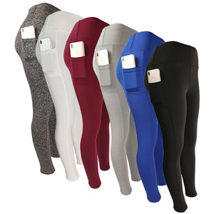 Nuevo Spandex poliéster Nuevos pantalones de yoga de alta calidad Leggings Liso Entrenamiento Deporte Gimnasio Mujeres Leggings para la venta - Product Image 1