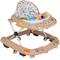 Jouet d'activités 3-en-1 de haute qualité, nouveau modèle, trotteur pour bébé, musique, lumière, cadre en fer et plastique, pliable, système de freinage à 8 roues, bleu