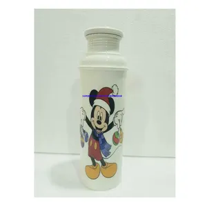 Mickey Mouse Printed Copper Pure Water Bottle For Human Good Health School Kids used Handmade