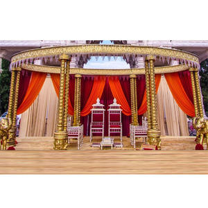 Boda especial Triple Polo Mandap Alemania Hermosa boda al aire libre Triple Mandap Pilar DE BODA Mandap abierto Configuración DE BODA EE. UU. - Product Image 1