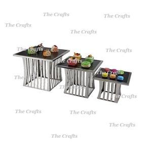 Extremadamente buen diseño elegante respetuoso con el medio ambiente Metal Cake Stand Server Tamaño personalizado Forma Soporte de exhibición de calidad superior - Product Image 3