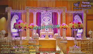 Manavarai Mandap คริสตัลแต่งงานของ Srilankan,Mandap ได้รับการออกแบบมาเป็นพิเศษสำหรับ Mandap ประดับคริสตัลงานแต่งแบบใหม่ - Product Image 4