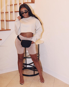 เสื้อครอปมีฮู้ดแบบสวมหัวของผู้หญิง3D ขนแกะพิมพ์ลายเสื้อครอปสำหรับฤดูหนาว - Product Image 5