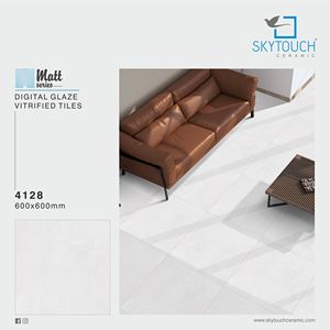 Carreaux de porcelaine mats de haute qualité Gujarat Sky Touch Ceramics 600x600mm, design moderne avec surface polie pour le sol en Inde - Product Image 6