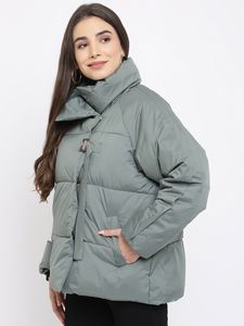 แจ็กเก็ตขนเป็ดระบายอากาศได้ดีสำหรับผู้หญิง, 2022บุขนสัตว์ผ้าฝ้ายไนลอนกันลมขนาดพิเศษ - Product Image 3