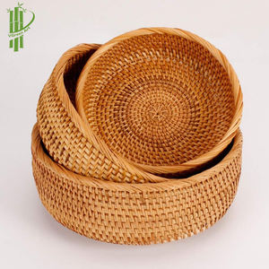 Panier à linge en rotin tissé à la main en gros avec couvercle pour le stockage - Product Image 4