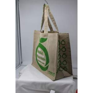 Eco Friendly Reusable Highly Durable Jute <b>Bag</b> with Soft <b>Cotton</b> Handle for Grocery Shopping at Bulk Personalized Custom Tote <b>Bag</b> - Product Image 5