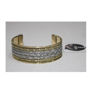 กำไลข้อมือทองเหลืองแฟนซีดีไซน์ทันสมัยเครื่องประดับเพชรเทียมสำหรับงานแต่งงานของขวัญแบบดั้งเดิมสำหรับผู้หญิง - Product Image 1