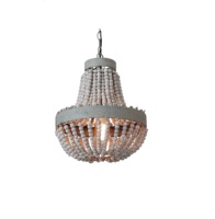 Lustre perlé en bois bleu pour décor de salon à la maison