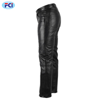 Herren Business Slim Fit Stretchy Schwarz Kunstleder hose Männlich Elastisch Enge Hose PU Leder Glänzende Hose