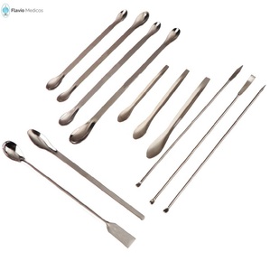 Cuillère de laboratoire Spatule Cuillère à mélanger de laboratoire en acier inoxydable Instruments chirurgicaux à double extrémité - Product Image 3