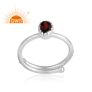 Natural Garnet Gemstone <b>Ring</b> High Polished <b>925</b> <b>Silver</b> <b>Ring</b> Fine Jewelry Supplier Classic Collection - Product Image 1