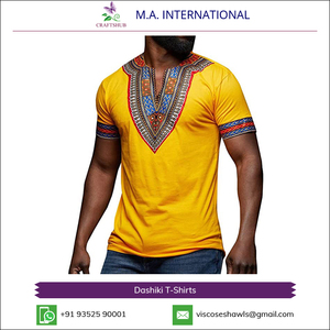 T-shirts Dashiki africains en coton CRAFTSHUB de qualité supérieure, unisexe, respirants et légers, vendus dans le monde entier, best-seller. - Product Image 6