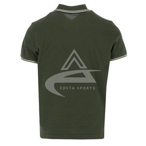 Logotipo personalizado de Golf de negocios informal liso de manga corta para hombre de alta calidad para Polo tela de punto al por mayor - Product Image 5