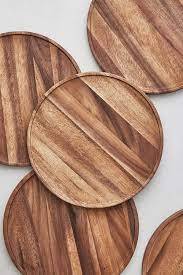 Plateau de chargeur en bois de qualité supérieure, assiettes pour la cuisine, vaisselle pour le Dessert, salade fruits, vente personnalisée - Product Image 5