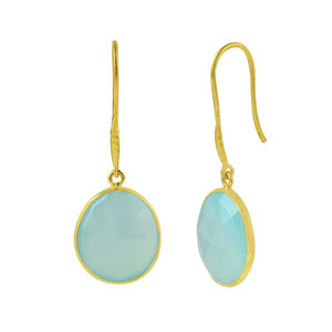 Pendientes Colgantes de Plata de Ley 925 Bañados en Oro con Cuarzo Ahumado de Forma Orgánica, Diseño Popular, Regalo para Bodas y Fiestas - Product Image 3