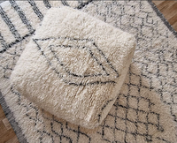 Pouf marocain Beni Ourain, pouf ottoman marocain, coussin de sol