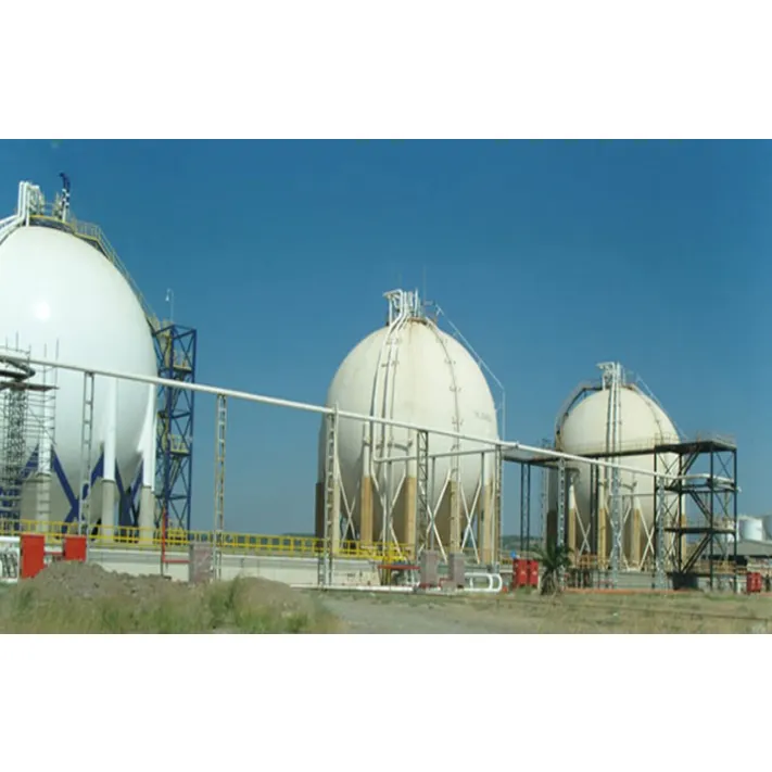 Réservoir de stockage de sphère gpl de grande capacité 1000 tonnes, réservoir de stockage de Propane sphérique avec Solution ASME Code EPC