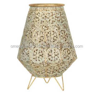 Farol dorado antiguo hecho a mano para decoración del hogar, fabricante de linternas, venta al por mayor - Product Image 5