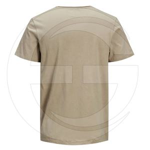 T-shirt pour hommes 100% coton T-shirt uni OEM de haute qualité pour hommes Impression personnalisée T-shirt décontracté en coton Bl - Product Image 2