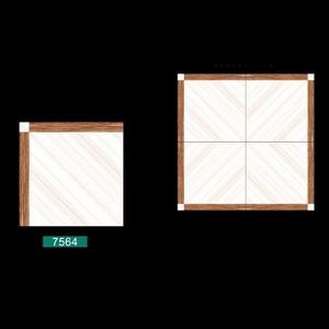 Borde negro con baldosas de porcelana de aspecto vitrificado de color blanco 40x40cm - Product Image 3