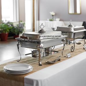 Support de couvercle de réchaud rectangulaire en acier inoxydable de haute qualité, finition argentée brillante, taille personnalisée, A.H.DECORATIVE - Product Image 3