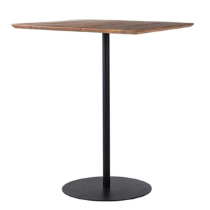Mesas de <span class=keywords><strong>Bar</strong></span> artesanales de madera maciza y metal de forma cuadrada con taburete de <span class=keywords><strong>bar</strong></span>, muebles elegantes para sala de estar para hoteles y bares - Product Image 1