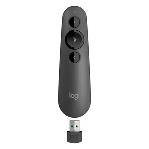 Grosir logitech r500 wireless presenter-Logitech R500 Penunjuk Laser 2.4Ghz USB, Pengendali Jarak Jauh Pena Presentasi Nirkabel