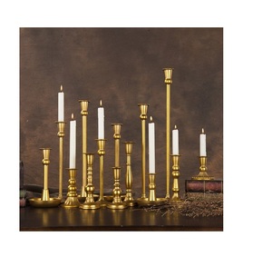 เชิงเทียนทองเหลืองโรสวูดส่องแสง brassworld อินเดีย - Product Image 2