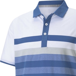 Camisetas de verano para hombre, Polo de Golf de manga corta con bloques de Color a rayas, informal, de retales - Product Image 3