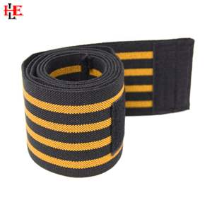 Cotton Knee <b>Wrap</b> with Elastic Support - Ideal for Weightlifting, Powerlifting, and <b>Gym</b> Fitness - Product Image 3