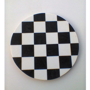 Posavasos de resina de moda Aislamiento de resina epoxi Forma cuadrada Diseño de verificación Resina 4X4 pulgadas Posavasos de madera para servir té Esteras y almohadillas - Product Image 2