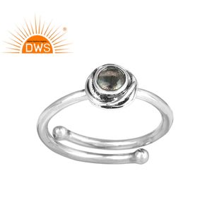 Flashy <b>Labradorite</b> Gemstone Ring <b>Jewelry</b> 925 sterling Round Shape Silver Indian Handmade Ring Silver <b>Jewelry</b> Supplier - Product Image 1