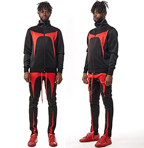 Costume de survêtement imprimé pour hommes, ensemble deux pièces coupe-vent, fermeture éclair sur le devant, col haut, qualité supérieure - Product Image 6