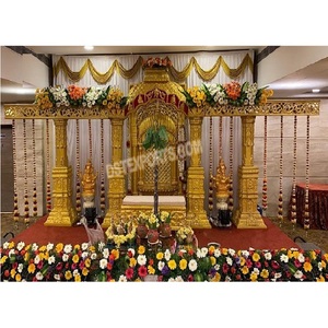 Etapa de recepción de boda de estilo Tamilian moderno con Material de fibra de vidrio Tamaño personalizable para bodas del sur de la India del sur de Asia - Product Image 1