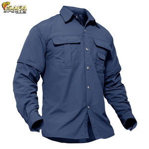 เสื้อเชิ้ตแขนสั้นสำหรับผู้ชาย,เสื้อเชิ้ตสำหรับผู้ชายเสื้อยุทธวิธีล่าสัตว์หลายกระเป๋าสำหรับเดินป่าแห้งเร็ว - Product Image 2