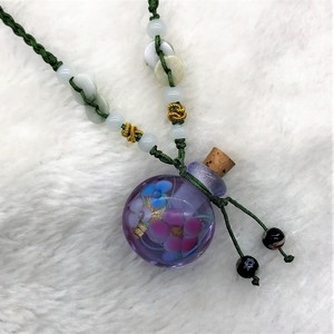 Hecho a mano barroco de oro de plata de aluminio botella de Perfume de aceite esencial de vidrio colgante - Product Image 2